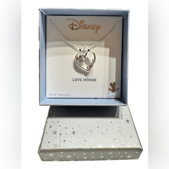 Disney Love Minnie Heart Pendant with 16” Necklace - Picture 3 of 8